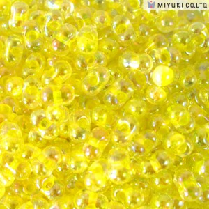 Miyuki Berry Beads 2,5x4,5mm BB0273 Crystal Soft Yellow inside colorlined rainbow ca 9gr